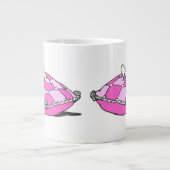 Grande Tasse Slipper Cendrillon sur Coussin rose (Devant)