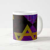 Grande Tasse SlipperyJoe's Happy Hanoukka Star de David menorah (Devant droit)