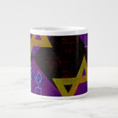 Grande Tasse SlipperyJoe's Happy Hanoukka Star de David menorah (Devant)