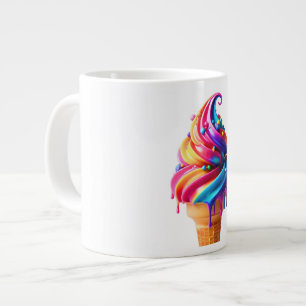 Grande Tasse SlipperyJoe's vibrante crème glacée cone classique