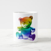 Grande Tasse SlipperyL'ours en peluche brossé de Joe gra arc-en (Devant)