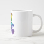 Grande Tasse SlipperyL'ours en peluche brossé de Joe gra arc-en (Droite)