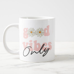 Grande Tasse Slogan hippie des années 70 de Good Vibes