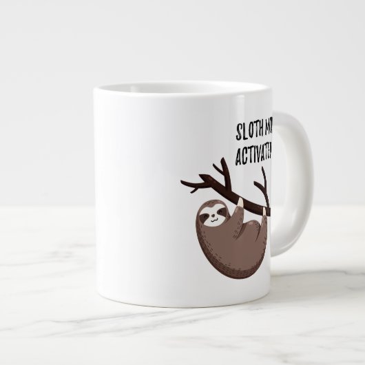 Grande Tasse Sloth dit :| Mode Sloth activé (Devant droit)