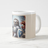 Grande Tasse Sloth Knight Fighting Dragons (Devant droit)