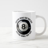 Grande Tasse Small Size Personalized Text Pool 8 Ball Custom (Droite)