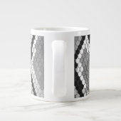 Grande Tasse Snakeskin Gris, blanc et noir Monogramme (Dos)