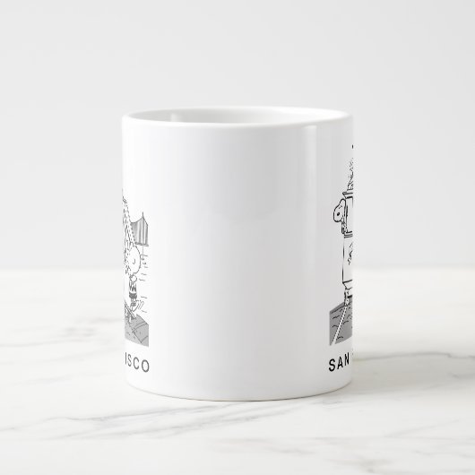 Grande Tasse Snoopy, Woodstock & Charlie Brown sur un chariot (Devant)