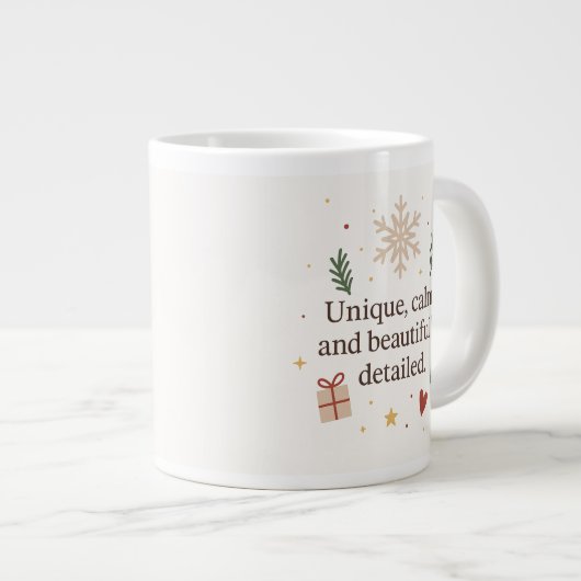 Grande Tasse Snowflake Soul | Unique, Calm, and Beautifully Det (Devant droit)