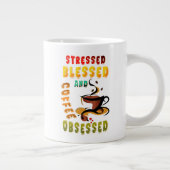 Grande Tasse Soigné Béni Et Café Obsédé (Droite)
