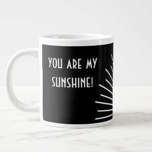 Grande Tasse Soleil Personnalisé Noir Blanc