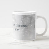 Grande Tasse Son Joyeux Noël Bleu Cerf moderne (Droite)