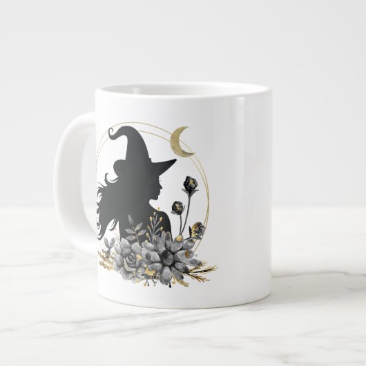 Grande Tasse Sorcière d'Halloween contemporaine moderne (Devant gauche)