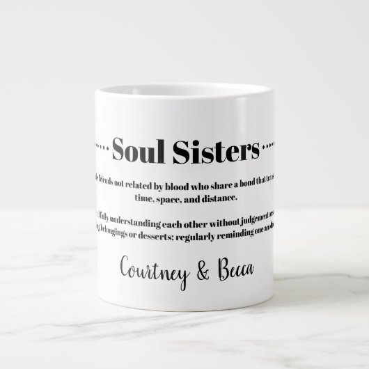 Grande Tasse Soul Soeurs Meilleur Ami BFF (Devant)