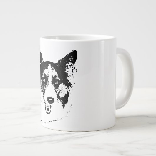 Grande Tasse Sourire d'automne en encre (Devant droit)