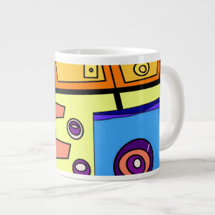 Grande Tasse Sous-marin Vie orange jaune bleu vert