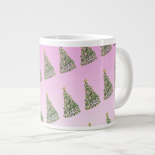 Grande Tasse Spécialité Motif unique de Noël Arbre (Devant droit)