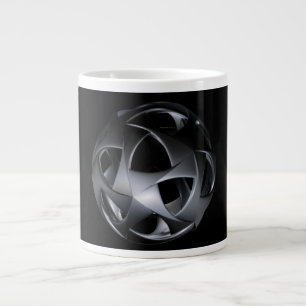 Grande Tasse Sphère métallique texturée couleur métal foncé ave