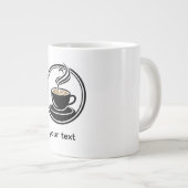 Grande Tasse Spirale Dorée dans les Ténèbres – Design Minimalis (Devant droit)