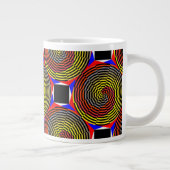 Grande Tasse Spirale rouge jaune bleu par Kenneth Yoncich (Droite)