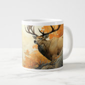 Grande Tasse Splendor indompté : Elk majestueux en automne (Devant droit)