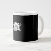 Grande Tasse Spooky Coffee Sipping Pumpkin Holding (Devant droit)
