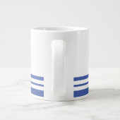 Grande Tasse Sportif Été Bleu Blanc Deux Gras Bleu Bas (Dos)