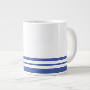 Grande Tasse Sportif Été Bleu Blanc Deux Gras Bleu Bas