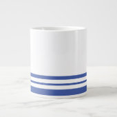 Grande Tasse Sportif Été Bleu Blanc Deux Gras Bleu Bas (Devant)