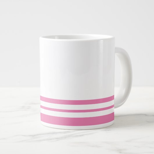 Grande Tasse Sporty Chic Rose Bas De Course Sur Blanc (Devant droit)