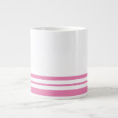 Grande Tasse Sporty Chic Rose Bas De Course Sur Blanc (Devant)