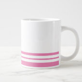 Grande Tasse Sporty Chic Rose Bas De Course Sur Blanc (Droite)