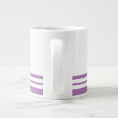 Grande Tasse Sporty Lavender White Bold Bas Racing Stripes (Dos)