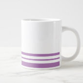 Grande Tasse Sporty Lavender White Bold Bas Racing Stripes (Droite)