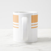 Grande Tasse Sporty Light Peach Orange White Racing Stripes (Dos)