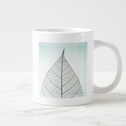 Grande Tasse Squelette de feuilles vertes (Droite)