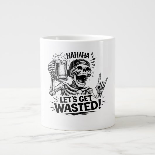 Grande Tasse Squelette : Défonçons-Nous (Devant)