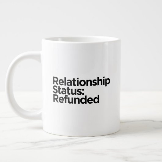 Grande Tasse Stat de la relation : Remboursé | Cadeau de divorc (Gauche)