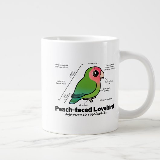 Grande Tasse statistiques Pêche-faites face de perruche (Droite)