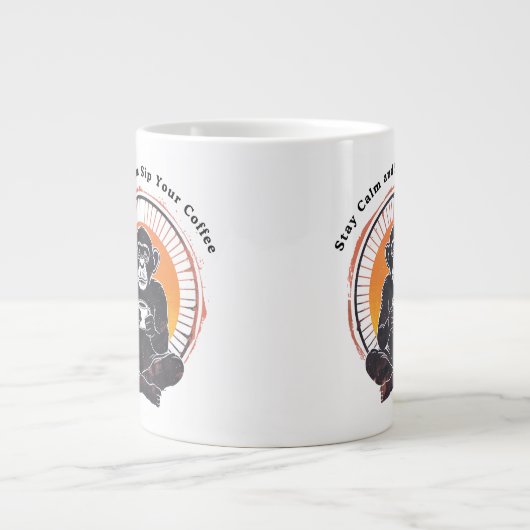 Grande Tasse Stay Calm and Sip Your Coffee Design  (Devant)