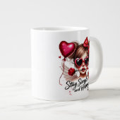 Grande Tasse Stay Single & Happy (Devant droit)