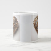 Grande Tasse Steampunk Élégant Clockwork Gear Coeur (Devant)