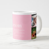 Grande Tasse Stepmaman Définition Fun Photo Collage Fille Rose (Devant droit)
