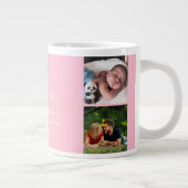 Grande Tasse Stepmaman Définition Fun Photo Collage Fille Rose (Droite)