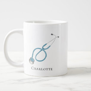 Grande Tasse Stéthoscope Personnalisé Nom Docteur Cadeau Humori