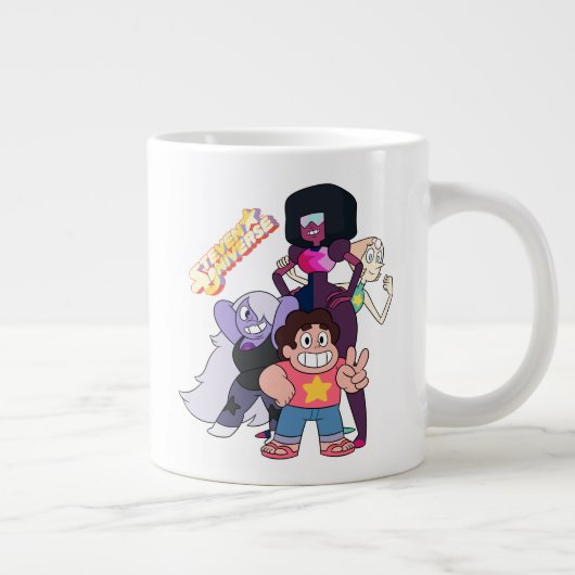 Grande Tasse Steven Universe | Pose du groupe Crystal Gem (Droite)
