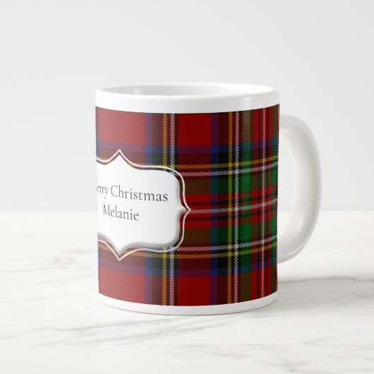 Grande Tasse Stuart Plaid Tartan Christmas (Devant droit)