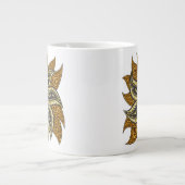 Grande Tasse Style Batik Floral Abstrait africain (Devant)