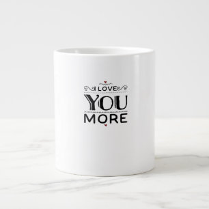 Grande Tasse Style de conception artistique « Je t'aime plus »