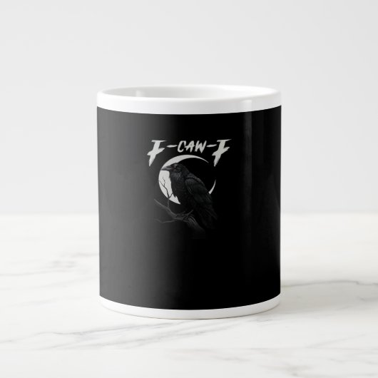 Grande Tasse Style Rétro Classique Corbeau Drôle (Devant)